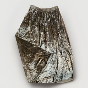 Crushed Velvet Skirt Black Sz Med Goth Grunge Dark Academia Dark Fairy Phoebe